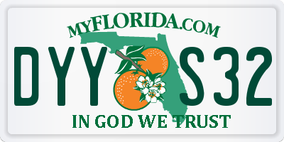 FL license plate DYYS32