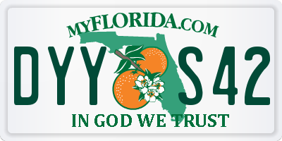 FL license plate DYYS42