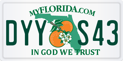 FL license plate DYYS43