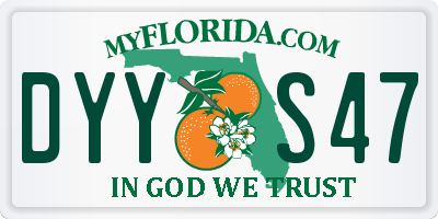 FL license plate DYYS47