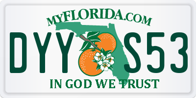 FL license plate DYYS53