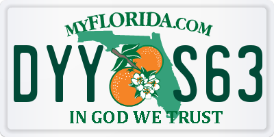 FL license plate DYYS63