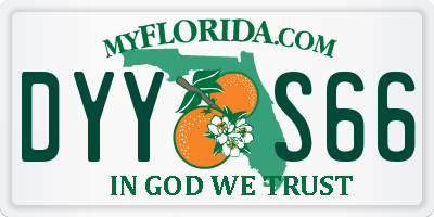 FL license plate DYYS66
