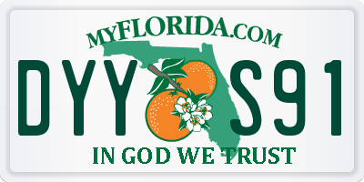 FL license plate DYYS91