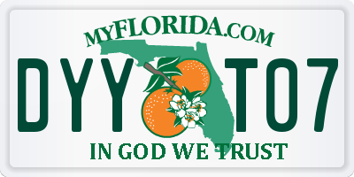 FL license plate DYYT07