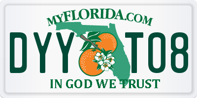 FL license plate DYYT08