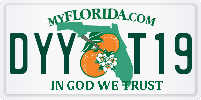 FL license plate DYYT19