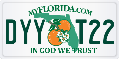 FL license plate DYYT22