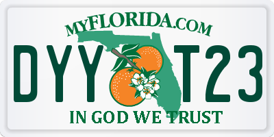 FL license plate DYYT23
