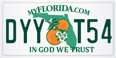 FL license plate DYYT54