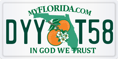 FL license plate DYYT58