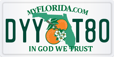 FL license plate DYYT80