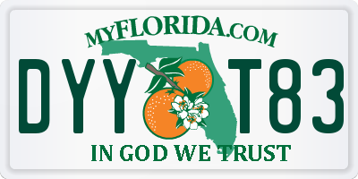 FL license plate DYYT83