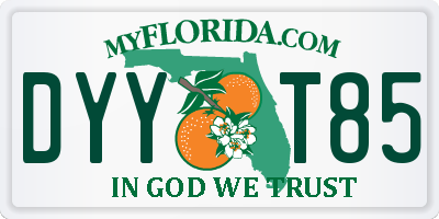 FL license plate DYYT85