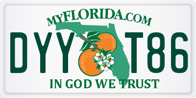 FL license plate DYYT86