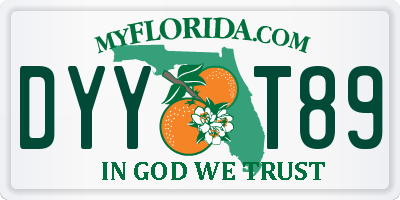 FL license plate DYYT89