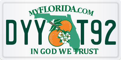 FL license plate DYYT92