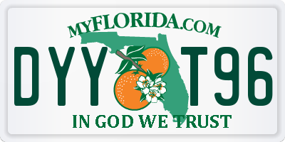 FL license plate DYYT96