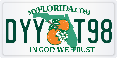 FL license plate DYYT98
