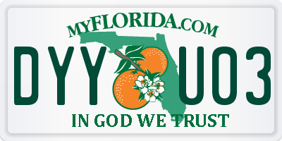 FL license plate DYYU03