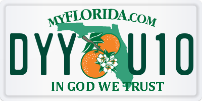 FL license plate DYYU10