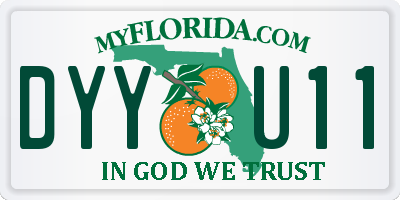 FL license plate DYYU11