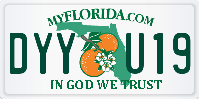 FL license plate DYYU19