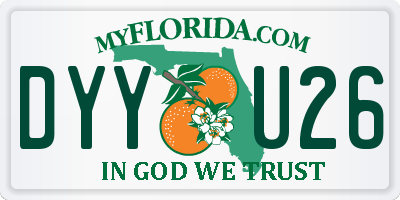 FL license plate DYYU26