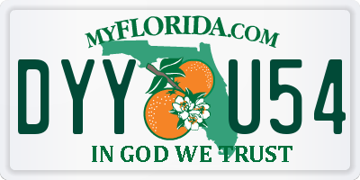 FL license plate DYYU54