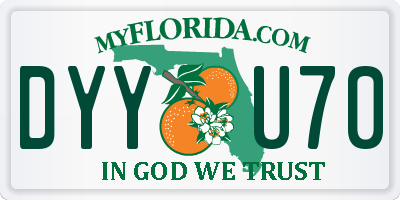 FL license plate DYYU70