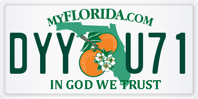 FL license plate DYYU71