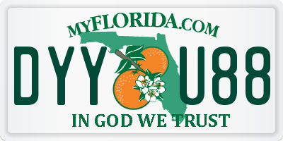 FL license plate DYYU88