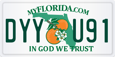 FL license plate DYYU91