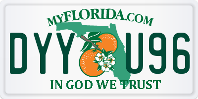FL license plate DYYU96