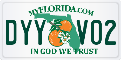 FL license plate DYYV02