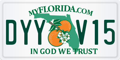 FL license plate DYYV15