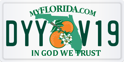 FL license plate DYYV19