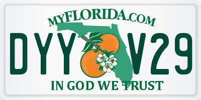 FL license plate DYYV29