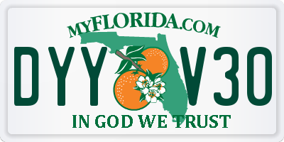 FL license plate DYYV30
