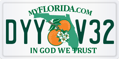 FL license plate DYYV32