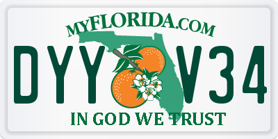 FL license plate DYYV34
