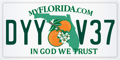 FL license plate DYYV37