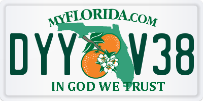 FL license plate DYYV38