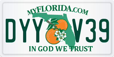 FL license plate DYYV39