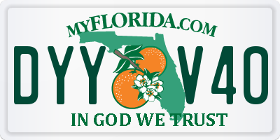 FL license plate DYYV40