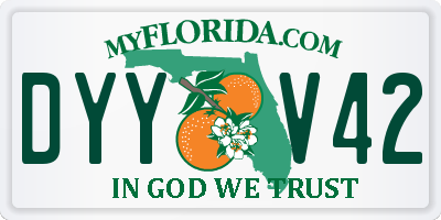 FL license plate DYYV42