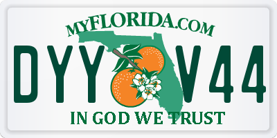 FL license plate DYYV44