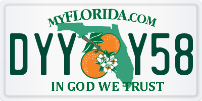FL license plate DYYY58