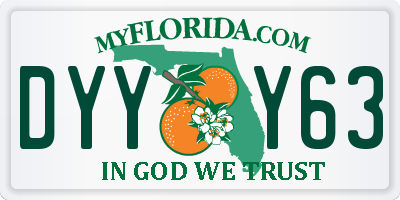 FL license plate DYYY63