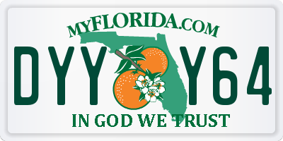 FL license plate DYYY64